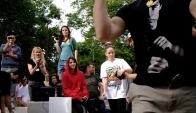 Breaking vs Popping hip hop freestyle street battle Part