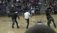 Crunk dancing at Mlk heritage high school assembly