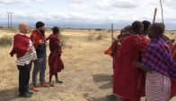 Dancing at the Maasai Village outside of Lake Manyara Africa