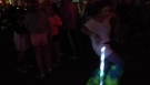 Girl dance with a glowstick