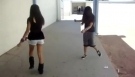 Girls Shuffling at School On a Boring Day with Audio