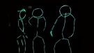 Halloween costume Glowstick people dancing