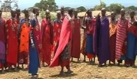 Kenyan Maasai singing and dancing