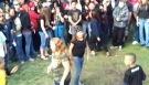 Kids mosh pit at metal in the park