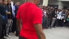Krump dancing at lunch enjoy