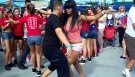 Latin girl dancing Salsa Casino