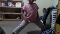 Little girl dances to Wu Tang