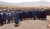 Maasai Village Welcome Dance In Tanzania Africa