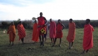 Maasai tribe jump dance Kenya
