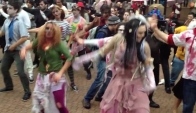 Michael Jackson Thriller Zombie dance Vancouver flash-mob