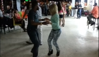 Pichy and Yaralis dancing Merengue