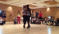 Sara Lopez and Enah Lebon improvised kizomba demo