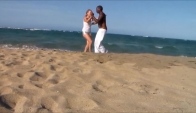 Sensual bachata romantica on the beach