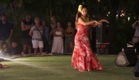 Woman Hula Dancing at Kuhio Beach