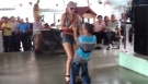 Boy dancing Merengue on party