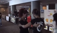 Latin girls dancing Merengue